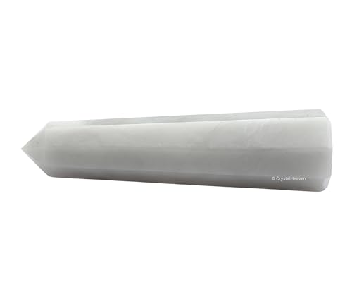 Image of Crystal Heaven Snow Quartz Crystal Tower Obelisk Point For Chakra, Healing And Balancing - Aaa Grade Original Certified Gemstone Agate For Reiki Meditation Yoga Spiritual (3-4 Inches)