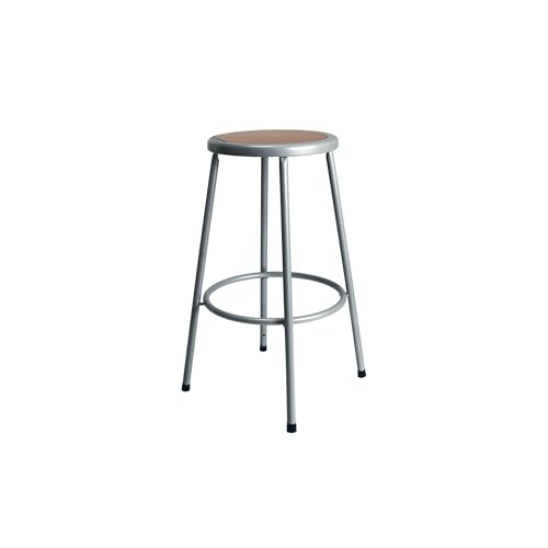 OEF Furnishings EasyBuild Stool – Heavy-Duty 18-Gauge Steel Frame, Round