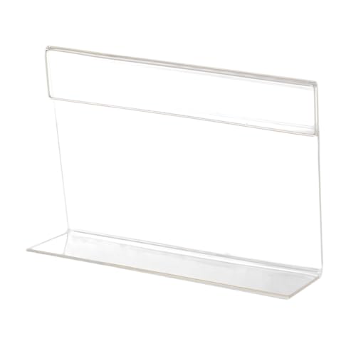 LOPUNER 20個 透明アクリル型価格タグホルダー スリム棚対応ラック用 小売店やスーパーマーケット向け再利用可能価格表示スタンド
