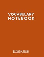 Vocabulary Notebook: Orange Softcover Word Study Journal by schoolnest B096LWMF62 Book Cover