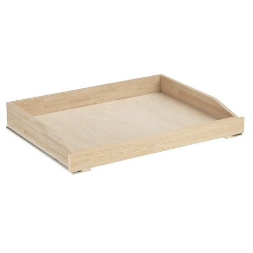 LOVMOR Single Pull Out Cabinet Organizer 28½”W x 21”D, Soft Close Slide Out Drawer Storage Shelves for Kitchen, Wood Cabinet Shelf Pull-Out Organizer Storage for Base Cabinets