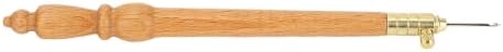 French Embroidery Crochet Hook, Wooden Handle with 3 Interchangeable Needles for Sewing Embroidery Beading Knitting DIY Crafts - 1