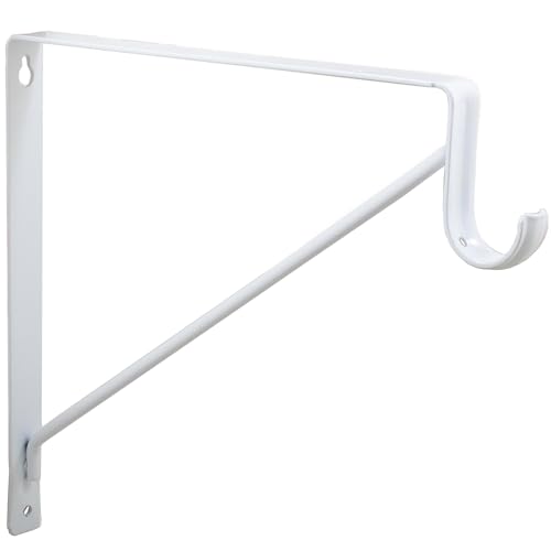 Stone Harbor Hardware Round Bar Shelf and Pole Bracket, Powder Coated, 3