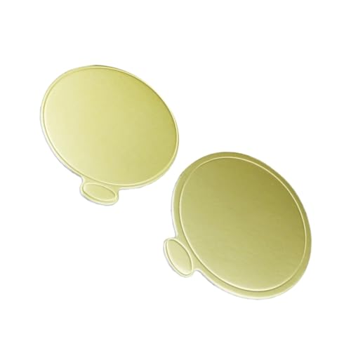 Cabilock 100 Pcs Golden Cake Board Round Disposable Mousse Cake Serving Base for Elegant Desserts for Events and Celebrations