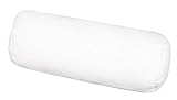 ZOLLNER Nackenrollenbezug 15x40 cm, Reißverschluss, weiß