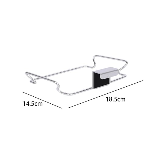 Image of Leadigol Over the Cabinet Garbage Bag Rack, Hanging Garbage Bags Holder Stainless Steel Trash Bag Holder Rack for Kitchen Cabinets Doors and Cupboards(Silver)