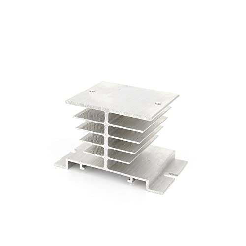 Relais monophasé à semi-conducteurs SSR 10A-40A avec dissipateur aluminium noir