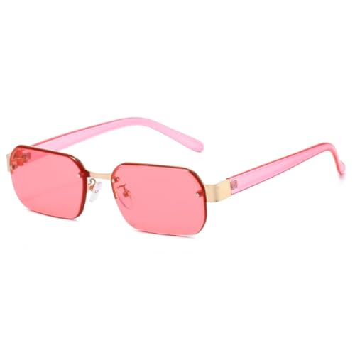 Lunettes de soleil sans monture femmes verres transparents UV400