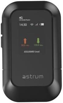 Astrum 4G LTE WiFi 6 Portable MiFi Router 300Mbps LCD Display -WL510 ...