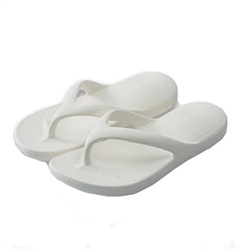 wiftms Chanclas para mujer con soporte para arco, sandalias ligeras para mujer, suela antideslizante para verano, interior y exterior, Blanco, 39 EU