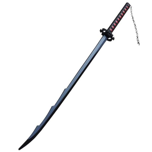 Mingshao 42 Fantasy Anime Japanese Ninja Cosplay Costume Foam Samurai Sword Kurosaki Ichigo Sword Katana Blade Halloween Weapon (Tensa Zangetsu)