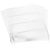FUNOMOCYA 10 Stück Banknoten Albumseiten mit 4 Reihen Transparentes PVC Sammelalbum für Geldscheine Leichte Aufbewahrungshüllen für Internationale Banknoten