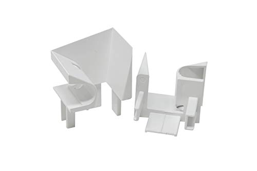 Schüco - Embudo de entrada de DIWARO.®, para rieles de guía de persianas de plástico, precio por par, color blanco