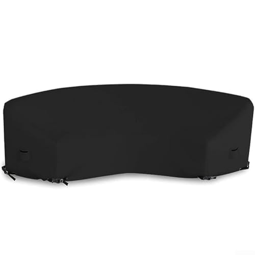 Funda de sofá seccional curvada impermeable para exteriores, protección contra la lluvia, la nieve y el viento (89 x 45 x 33 pulgadas)