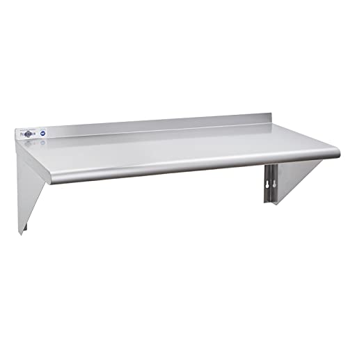 Image of Profeeshaw NSF Stainless Steel Shelf 14 inch x 48 inch, Commercial Wall Shelving