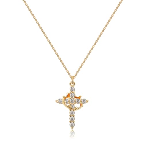Image of SANNIDHI Pearl Necklace for Women Girls Flower Pendant Necklace with Gift Box Gold Plated Stainless Steel Chain Necklace Jewellery Valentine Birthday Gifts for Women, Girls, Sister, Girlfriend