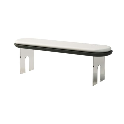 Banco largo de acrílico para sala de estar, dormitorio o entrada, elegante taburete de almacenamiento de zapatos, otomana XL para extremo de cama o esquina de té, marco de madera