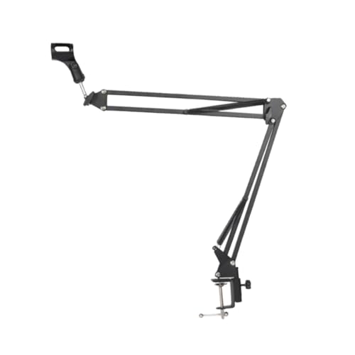 AsrMyjcx マイクアームスタンド デスクスタンド マイクブームスタンド 放送録音用マイククリップ付き