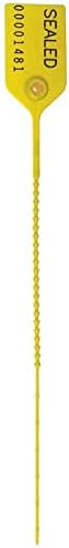 Value Security Seals Yellow Consecutive Numbering 1000 per Box Zip Ties