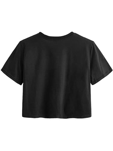 Avanova Women Graphic Oversized Ripped Boxy Tee Shirt Distressed Short Sleeve Crop Top2