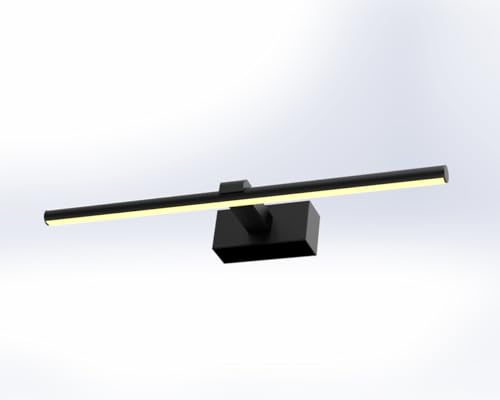 Premium Contemporary Picture Light - Linear Bar Design, Metallic Finish, Minimalist Accent Lighting (Black, Powder Coated)