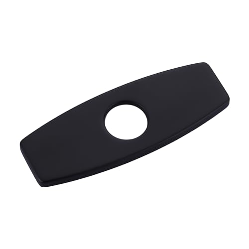 Sink Hole Cover 6 Inch – Black Stainless Escutcheon Plate