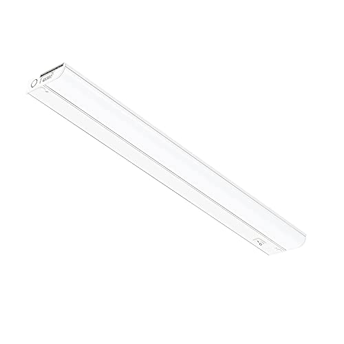 Comparison: Best Finish For White Kitchen Cabinets 10 GETINLIGHT 24-inch Hardwired Only LED Under Cabinet Lighting, Soft White(3000K), Dimmable, Matte White Finished, ETL Listed, IN-0201-13-WH