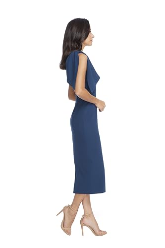 Image of Dress the Population Womens Tiffany One Shoulder Bow Detail Midi Sheath Dress