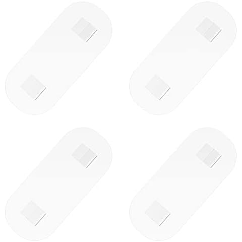 Consumest 4 Pieces Sponge Holder Adhesive Hooks Replacement, Nail Free Transparent Adhesive Pads for Kitchen Sink Organizers Cover