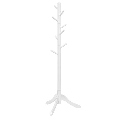 VASAGLE Solid Wood Tree Coat Rack