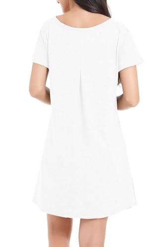 Image of Alaster Women's Casual Summer T Shirt Dress Loose Short Sleeve Tunic Dress with Pocket for Women