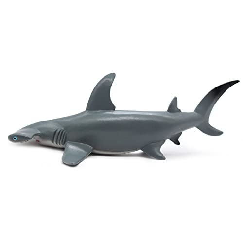Image of SmilerSmile 7 inch Hammerhead Shark Figurine Plastic Sea Creature Toy for Toddlers