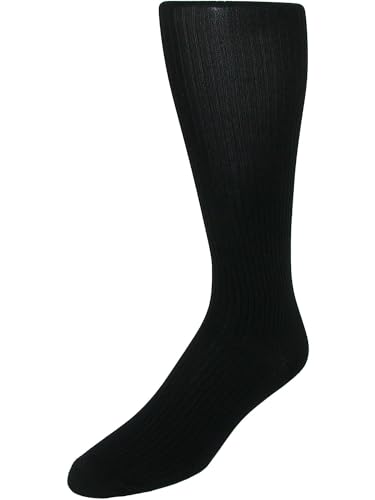 Jefferies Socks Men's Microfiber Over the Calf Dress Socks (2 Pair Pack), Black3