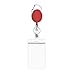 Fashion 3PCS Pack Candy Colors Heavy Duty ID Badge Holders with Clip and Keyring,Vertical Clear Card Holder Fit Up to 3 Cards,Retractable Fiber Pull Cords for Easy Access(Green,Red,Royal Blue)