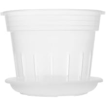 Transparent Plastic Flowerpots with Drainage for Orchids African Violets Succulents Breathable Nursery Pots for Indoor Plants Reusable Garden Planter Cups with Tray Plant
