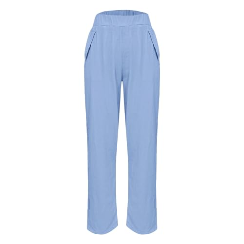 Wide Leg Pants Woman Drawstring Elastic Waist Gauze Pants Casual Loose Lightweight Beach Trousers Lounge Pants4