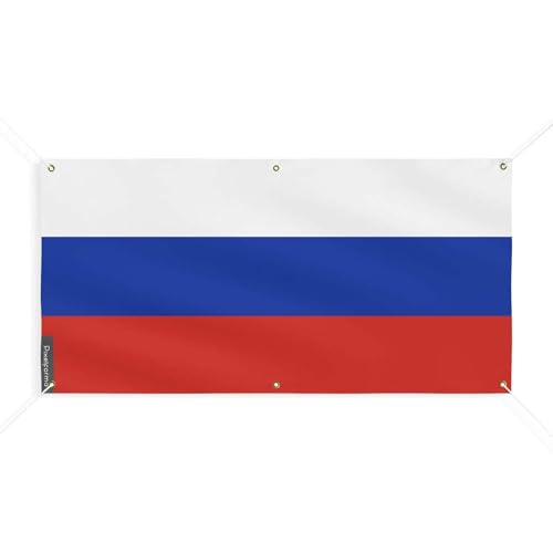 Drapeau de la Russie facile à suspendre avec ses 6 oeillets