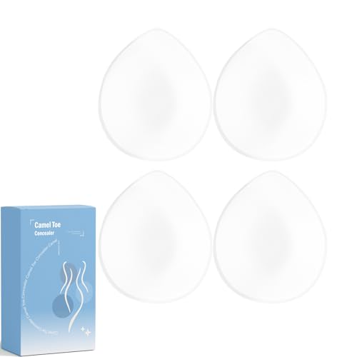 Image of Plthuoe 4 Pcs Camel Toe Concealer Seamless Hider Invisible Anti Insert Reusable Silicone Camel Toe Cover Underwear