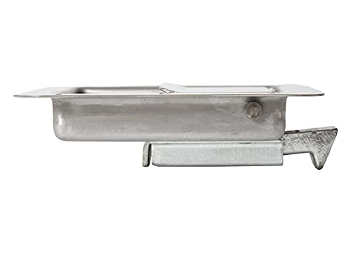 Buyers Products N3885 Non-Locking Standard Flush Single Point Latch, Polished Stainless Steel, Bolt On Mount, Truck Tool Box Latch, Trailer Latch, Camper & RV Latch, Silver