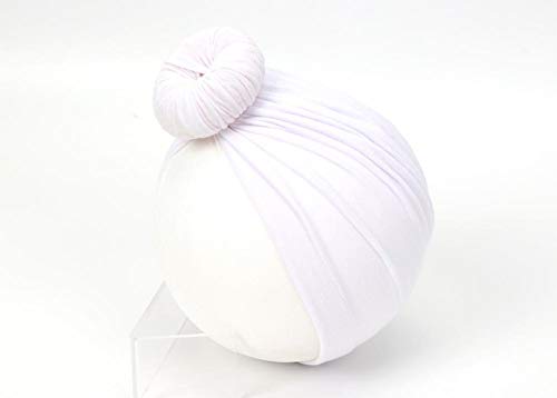 赤ちゃん ベイビー 新生児 ターバン ヘアバンド ヘアーバンド ヘッドバンド ニューボーンフォト 頭 保護 アクセサリー 帽子 リボン 小物 (white)