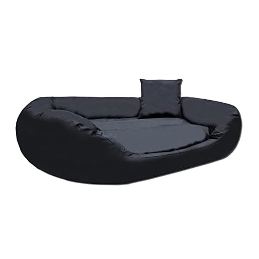 Odol-Plu Hondenbed, hondenkussen, hondensofa, hondenmand, kattenbed, dierenbed, 110 cm x 80 cm, XXL, waterdicht (zwart)