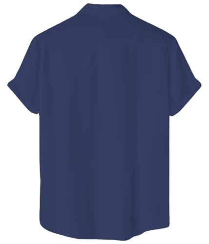 Image of Men's Half Sleeve Pocket Cotton Short Kurta Superfine Mandarin Chinese Collar Premium Short Kurta