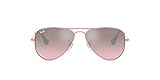 Ray-Ban Rj9506S Metal Aviator Sunglasses, Pink/Pink Mirrored Silver Gradient, 52 mm