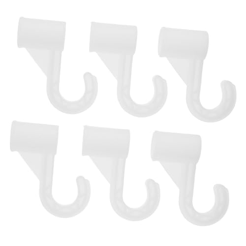 Parliky 6 Pcs Hanging Closet Rod Hooks Wardrobe Bracket Support for Clothes Easy Assembly Chic Design Sturdy Structure for Bedroom Wardrobes