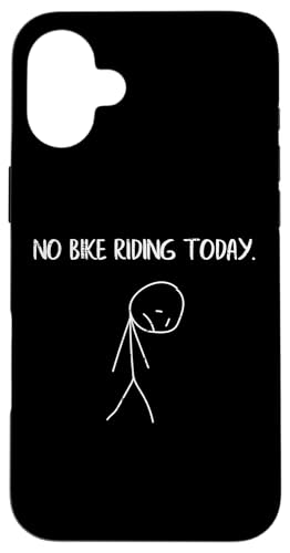 Sad Stickman Biker No Biking Today �I�[�g�o�C �����Y ���f�B�[�X �L�b�Y �X�}�z�P�[�X iPhone 16 Plus �p