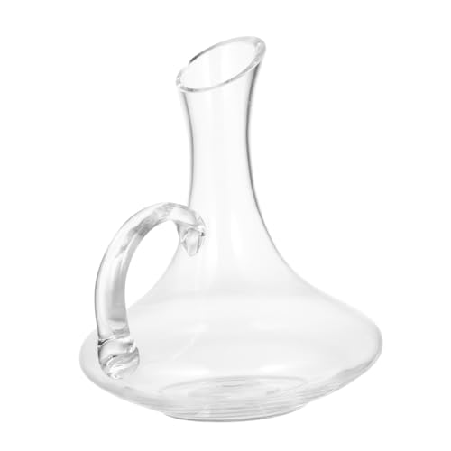 INOOMP Decantador de Vidrio para Vino con Asa Dispensador con Grifo para Hogar Botella Elegante para Servir Bebidas Diseño Moderno y Resistente