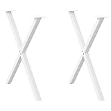vidaXL Patas para mesa de comedor en forma de X (2 unidades),acero