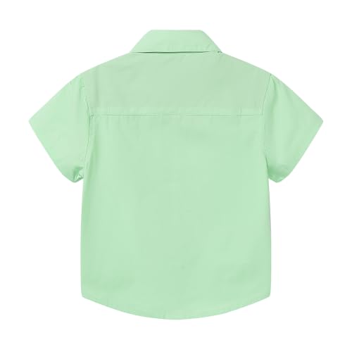 Image of Mud Kingdom Little Boys Dress Shirts Short Sleeve Cute Summer