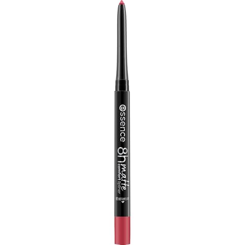 essence 8h MATTE comfort lipliner, Nr. 07, Rot, langanhaltend, sofortiges Ergebnis, matt, vegan, wasserfest, ohne Konservierungsstoffe, ohne Parabene, 1er Pack (0.3g)
