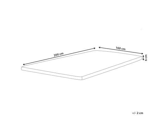 Materac nawierzchniowy biało-szary memory foam 160 x 200 cm Slumber